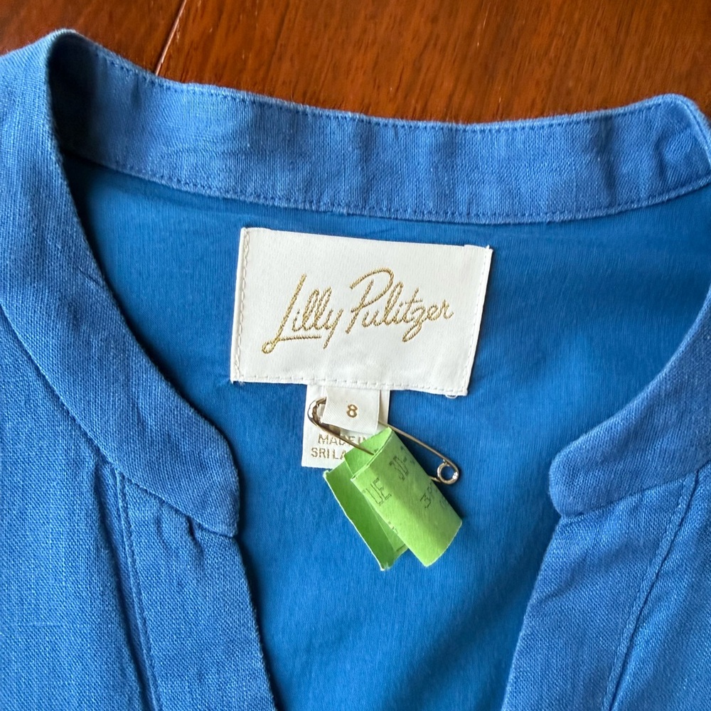 Lilly Pulitzer Linen Blue Dress - Picture 3 of 3